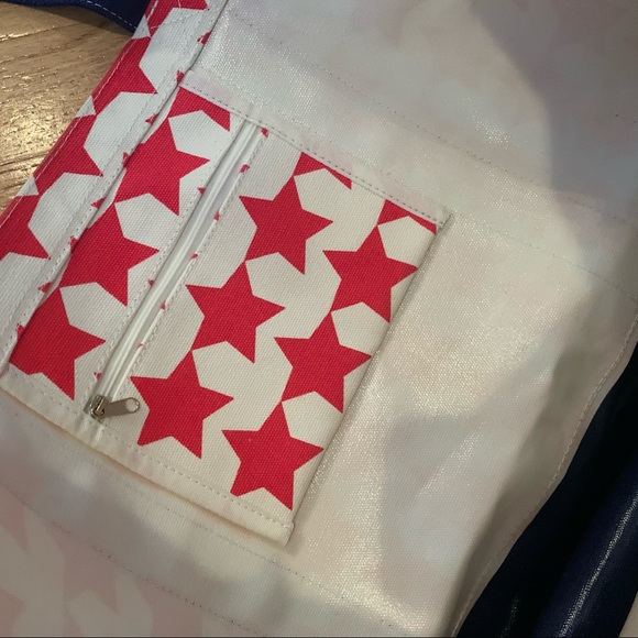 🌟 Viv & Lou monogram “H” patriotic canvas tote bag - Picture 2 of 2